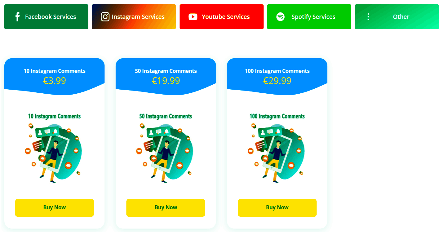 Buy instagram comments | Buy Instagram comments and enhance your engagement photos or videos on Instagram. You'll find extremely low prices compared to other providers
